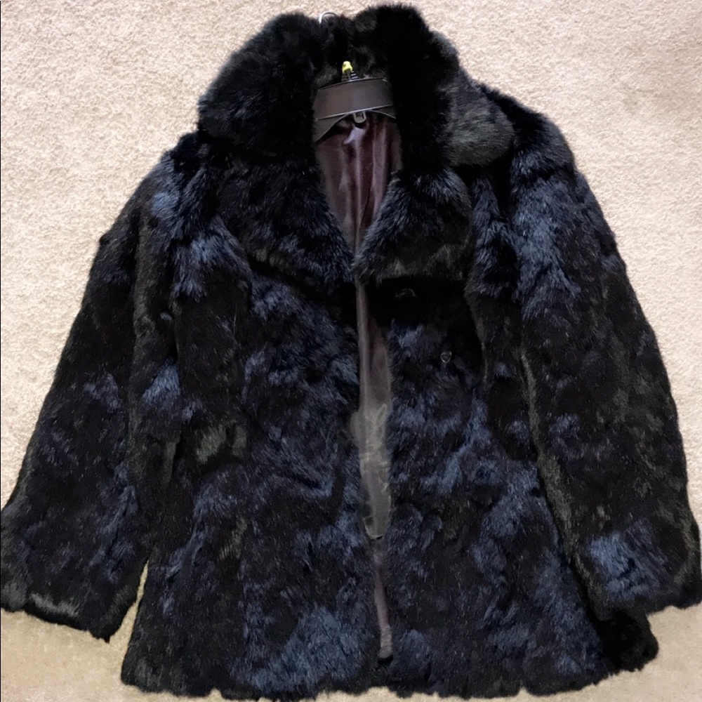 Blacked out Fur coat